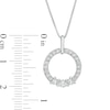Thumbnail Image 4 of 1/2 CT. T.W. Certified Lab-Grown Diamond Circle Pendant in 14K White Gold (F/SI2)
