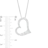 Thumbnail Image 3 of 3/4 CT. T.W. Certified Lab-Created Diamond Tilted Heart Pendant in 14K White Gold (F/SI2)