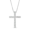 Thumbnail Image 1 of 1/2 CT. T.W. Certified Lab-Grown Diamond Cross Pendant in 14K White Gold (F/SI2)