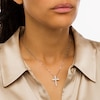 Thumbnail Image 2 of 1/2 CT. T.W. Certified Lab-Grown Diamond Cross Pendant in 14K White Gold (F/SI2)
