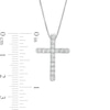 Thumbnail Image 3 of 1/2 CT. T.W. Certified Lab-Created Diamond Cross Pendant in 14K White Gold (F/SI2)
