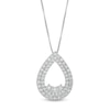 Thumbnail Image 1 of 1 CT. T.W. Certified Lab-Grown Diamond Open Teardrop Pendant in 14K White Gold (F/SI2)