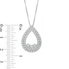 Thumbnail Image 4 of 1 CT. T.W. Certified Lab-Grown Diamond Open Teardrop Pendant in 14K White Gold (F/SI2)