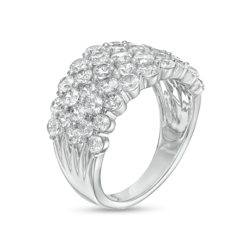 Main Image 3 of 3 CT. T.W. Certified Lab-Grown Diamond Multi-Row Ring in 14K White Gold (F/SI2)