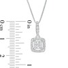 Thumbnail Image 3 of 1/2 CT. T.W. Certified Lab-Created Diamond Cushion Frame Drop Pendant in 14K White Gold (F/SI2)