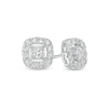 Thumbnail Image 1 of 5/8 CT. T.W. Certified Lab-Grown Diamond Cushion Frame Stud Earrings in 14K White Gold (F/SI2)
