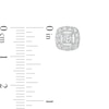 Thumbnail Image 3 of 5/8 CT. T.W. Certified Lab-Grown Diamond Cushion Frame Stud Earrings in 14K White Gold (F/SI2)