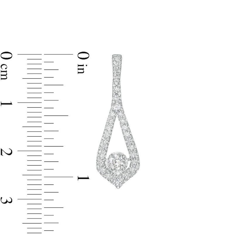 1 CT. T.W. Certified Lab-Created Diamond Teardrop Earrings in 14K White Gold (F/SI2)