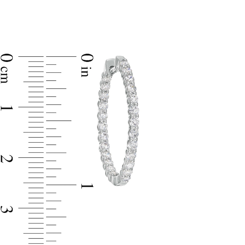 1-1/2 CT. T.W. Certified Lab-Created Diamond Inside-Out Hoop Earrings in 14K White Gold (F/SI2)