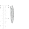 Thumbnail Image 3 of 2 CT. T.W. Certified Lab-Grown Diamond Inside-Out Oval Hoop Earrings in 14K White Gold (F/SI2)