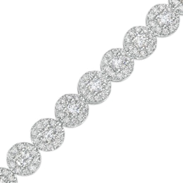 7 CT. T.W. Certified Lab-Created Diamond Frame Line Bracelet in 14K White Gold (F/SI2) - 7.25&quot;