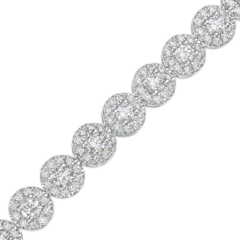Main Image 1 of 7 CT. T.W. Certified Lab-Grown Diamond Frame Line Bracelet in 14K White Gold (F/SI2) - 7.25"
