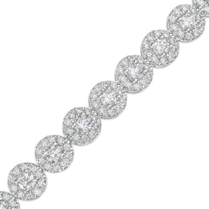 7 CT. T.W. Certified Lab-Created Diamond Frame Line Bracelet in 14K White Gold (F/SI2) - 7.25"