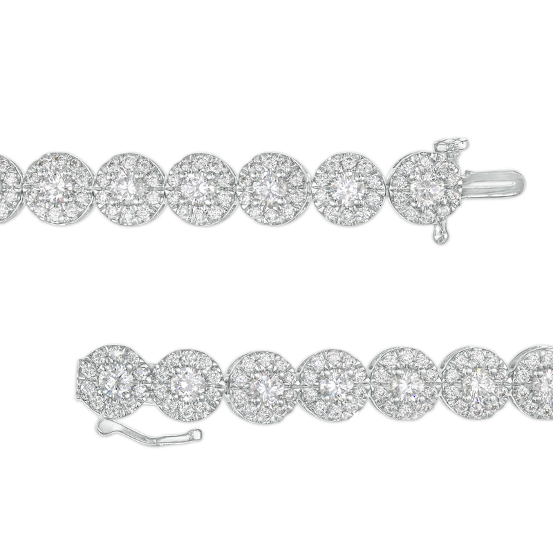 7 CT. T.W. Certified Lab-Created Diamond Frame Line Bracelet in 14K White Gold (F/SI2) - 7.25"