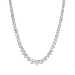 3 CT. T.W. Certified Lab-Created Diamond Journey Necklace in 14K White Gold (F/SI2)