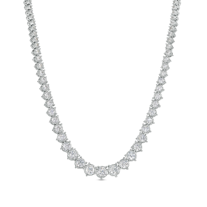 3 CT. T.W. Certified Lab-Created Diamond Journey Necklace in 14K White Gold (F/SI2)