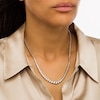 Thumbnail Image 2 of 3 CT. T.W. Certified Lab-Grown Diamond Journey Necklace in 14K White Gold (F/SI2)