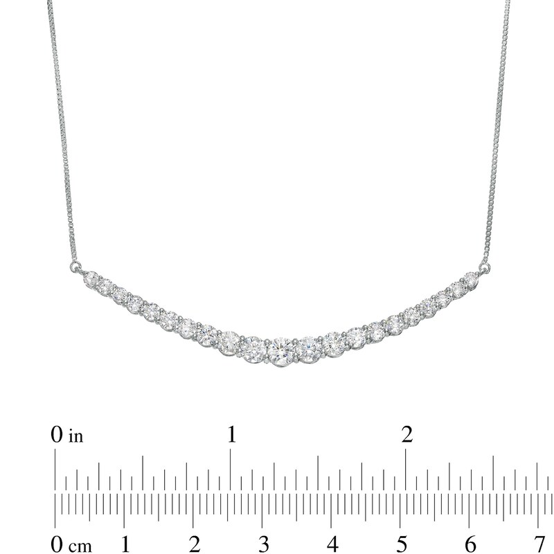 2 CT. T.W. Certified Lab-Created Diamond Journey Necklace in 14K White Gold (F/SI2)