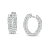 Thumbnail Image 0 of 2-1/2 CT. T.W. Lab-Created Diamond Double Row Inside-Out Hoop Earrings in 14K White Gold (F/SI2)