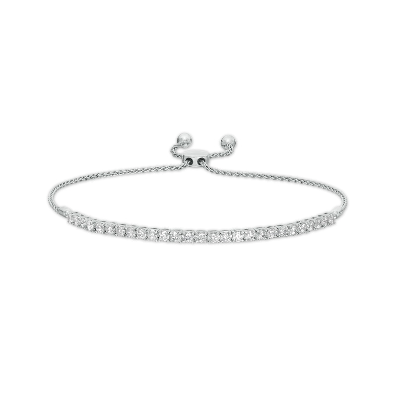 Main Image 1 of 1 CT. T.W. Certified Lab-Grown Diamond Tennis-Style Bolo Bracelet in 14K White Gold (F/SI2) - 8.0"