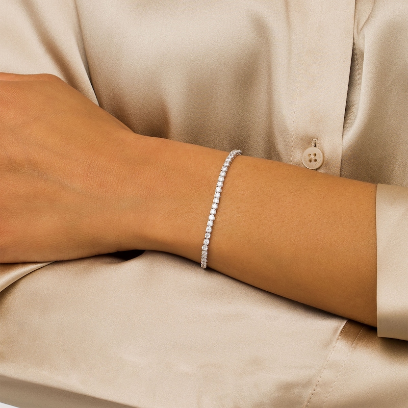 Main Image 2 of 1 CT. T.W. Certified Lab-Grown Diamond Tennis-Style Bolo Bracelet in 14K White Gold (F/SI2) - 8.0"
