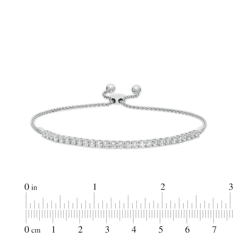 1 CT. T.W. Certified Lab-Created Diamond Tennis-Style Bolo Bracelet in 14K White Gold (F/SI2) - 8.0"