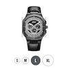 Thumbnail Image 3 of Men's JBW Orion 1/8 CT. T.W. Diamond and Crystal Accent Black IP Chronograph Strap Watch (Model: J6342D)