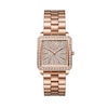 Thumbnail Image 2 of Ladies' JBW Cristal Square 1/8 CT. T.W. Diamond and Crystal Accent 18K Rose GP Watch and Bangle Set (Model: J6387-SetB)
