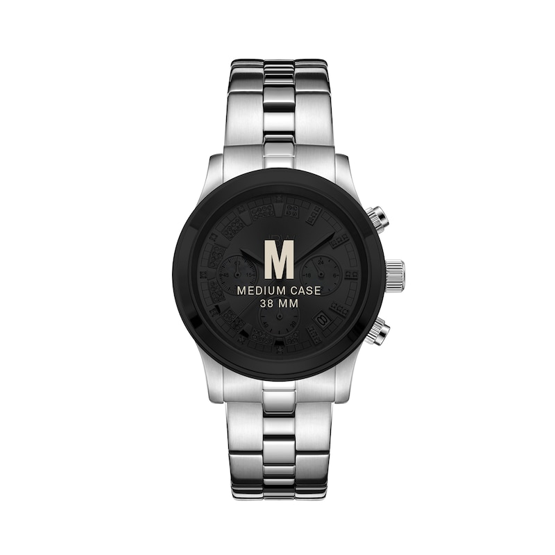 Main Image 4 of Ladies' JBW Alessandra Diamond and Crystal Accent Chronograph Watch with Silver-Tone Dial (Model: JB-6217-K)