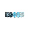 Thumbnail Image 3 of Oval Sky, Swiss and London Blue Topaz Ombre Seven Stone Band in Sterling Silver