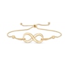 Thumbnail Image 0 of Infinity Bolo Bracelet in 10K Gold - 10.5"