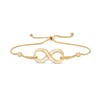 Thumbnail Image 1 of Infinity Bolo Bracelet in 10K Gold - 10.5"