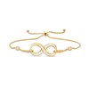 Thumbnail Image 0 of Infinity Bolo Bracelet in 10K Gold - 10.5"