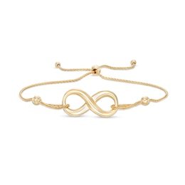 Infinity Bolo Bracelet in 10K Gold - 10.5&quot;