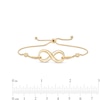Thumbnail Image 1 of Infinity Bolo Bracelet in 10K Gold - 10.5"