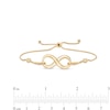 Thumbnail Image 2 of Infinity Bolo Bracelet in 10K Gold - 10.5"
