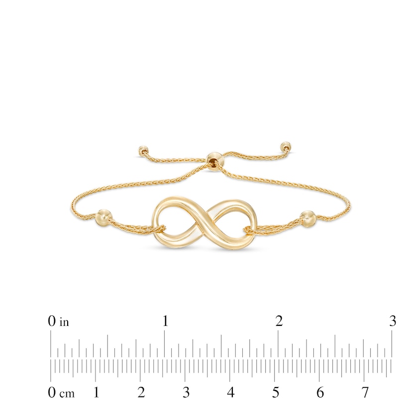 Infinity Bolo Bracelet in 10K Gold - 10.5"