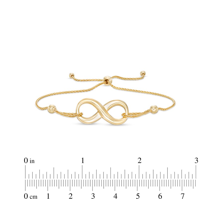 Main Image 2 of Infinity Bolo Bracelet in 10K Gold - 10.5"