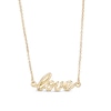 Thumbnail Image 1 of Cursive "love" Necklace in 10K Gold