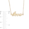 Thumbnail Image 3 of Cursive "love" Necklace in 10K Gold