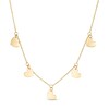 Thumbnail Image 1 of Heart Disc Dangle Station Necklace in 10K Gold