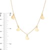 Thumbnail Image 3 of Heart Disc Dangle Station Necklace in 10K Gold