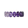 Thumbnail Image 3 of Oval Pink Quartz and Amethyst Ombre Seven Stone Band in Sterling Silver