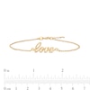 Thumbnail Image 2 of Cursive "love" Bracelet in 10K Gold - 7.75"