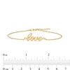 Thumbnail Image 3 of Cursive "love" Bracelet in 10K Gold - 7.75"