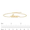 Thumbnail Image 2 of Cursive "love" Bracelet in 10K Gold - 7.75"