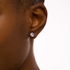 Thumbnail Image 2 of 4.0mm Tanzanite and White Topaz Frame Stud Earrings in Sterling Silver