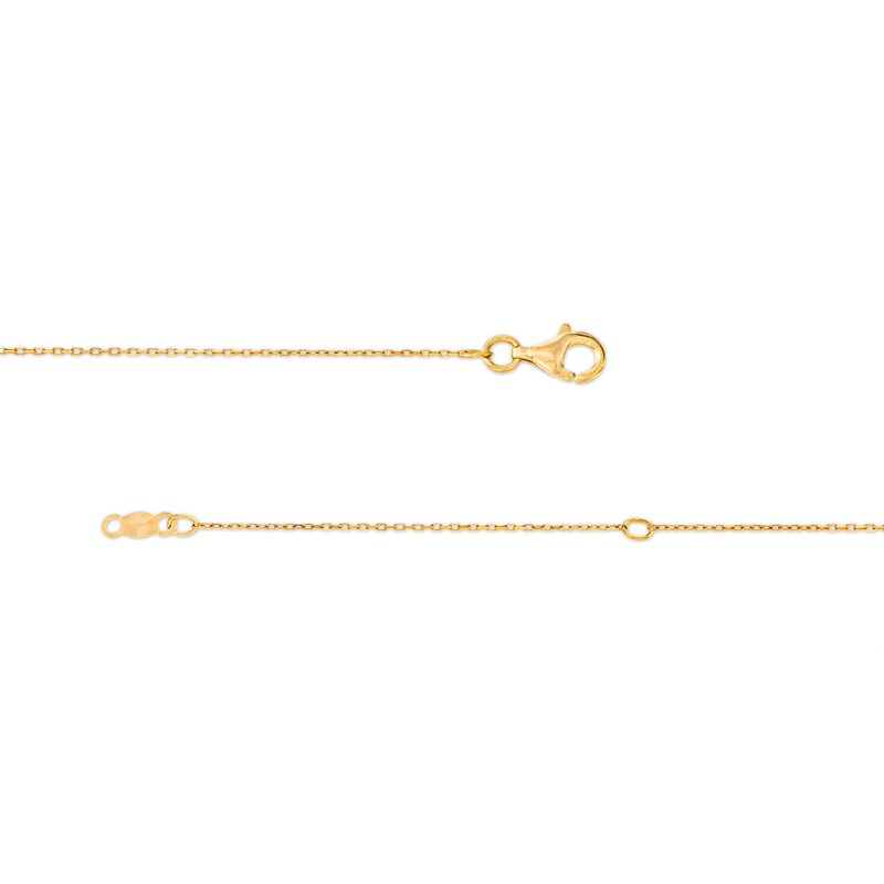 Main Image 3 of 1/10 CT. T.W. Diamond Double Hexagon Pendant in 10K Gold