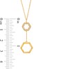 Thumbnail Image 4 of 1/10 CT. T.W. Diamond Double Hexagon Pendant in 10K Gold