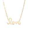 Thumbnail Image 1 of Cursive "love" Necklace in 10K Gold